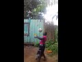 African Lady playing Football