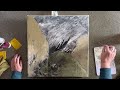 Art Demo No. 12 - abstract landscape with acrylic paint. A demo in different techniques
