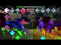 Rainbow Friends ALL Blue VS ALL Green VS ALL Orange VS ALL Purple but Friday Night Funkin Mod Roblox