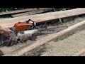 TOP TEKNIK‼️ PART 2 PENGOLAHAN KAYU BINUANG MENJADI PAPAN DAN BALOK || CHAINSAW STIHL 070