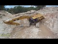 Extreme Dangerous Big Climbing Excavator Operator Skills, Fails Heavy Equipment Excavator Driving