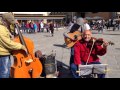 Street performers in Florence, Italy.