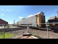 Csx train hits the diamonds 4 locomotives