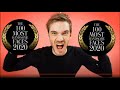 Pewdiepie reacting to winning the most handsome face of 2020 ( 2016,2017 included)
