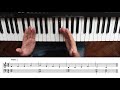 Como tocar el Himno a la Alegría con las dos manos, acordes y melodía. Curso de Piano 13