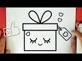 كيف ترسم هدية كيوت وسهلة خطوة بخطوة / رسم سهل / تعليم الرسم للمبتدئين || Cute Gift Drawing