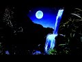 Relaxing whith noise with the sound of waterfalls and full moon