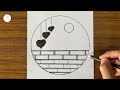 Easy circle scenery drawing || Circle drawing for beginners || Easy drawing ideas for beginners