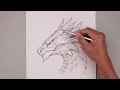 How To Draw a DRAGON | Step By Step Sketch Tutorial