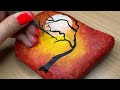 Halloween Painting 🎃| Step By Step Acrylic Painting | Easy Stone Painting