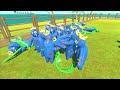 Rainbow Friends Green vs Zombie Rainbow Friends Blue - Animal Revolt Battle Simulator