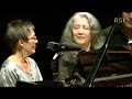 Maria Joao Pires and Martha Argerich : Mozart sonata K.381 in Lugano 2012