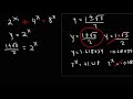 Solving Exponential Equations Using Logarithms & The Quadratic Formula