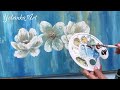 Technique for painting abstract flowers with acrylic paint