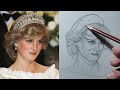 How to Draw Princess Diana with One Pencil in the Loomis Method