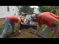 Cutting a swale to relieve driveway and crawlspace flooding