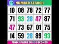 Ultimate Number Search Challenge! 🧠 Can You Spot Every Hidden Number? 🔍 Memory & Brain Training Fun!
