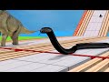 Dinosaurs vs Animals vs Reptiles Be Fast and Run Away from Lava Spike Roller - Animal Revolt Battle
