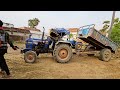 Sonalika Di 42 Rx Tractor and Eicher Tractor Fully Loaded with Mud | Jcb 3dx Tractor Loading