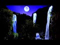 White noise Relax for a moment enjoy atmosphere with the sound waterfalls and the full moon