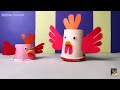 RUNNING CHICKEN TOY || PAPER CUP TOY MAKING || PAPER CUP ROOSTER MAKING