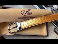 Gold  crocodile Leather belt 黃金色鱷魚皮腰帶成品