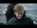 Robert Irwin’s Jaw-Dropping Encounter With Great Whites | Crikey! It’s Shark Week | Discovery