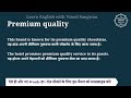 Premium quality meaning in Hindi | Premium quality ka matlab kya hota hai | English to hindi