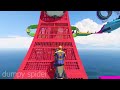 GTA V MEGA RAMP VS CARS, BIKES, PLANES FRANKLIN WITH SPIDERMAN ARMY TRIED IMPOSSIBLE CHALLENGE#gta5