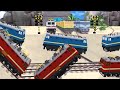 踏切に立ってはいけません【電車】あぶない電車 空中 6 TRAIN Crossing | Fumikiri 3D Railroad Crossing Animation #3