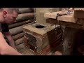 COZY DUGOUT: I made a wood BRICK STOVE in one day, delicious FISH SOUP