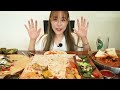 SUB) 1.5KG GIANT BARBECUE PLATTER 🍖 SEAFOOD STEW PASTA SALAD PIZZA REAL SOUND ASMR MUKBANG