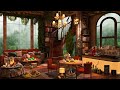 Rainy Jazz Instrumental Music ~ Relaxing Music at Cafe Shop Ambience ☕ Smooth Jazz Music for Unwind