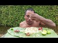 enjoying mukbang with fish fry (fry in local style.)