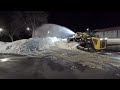 Snow blowing a Wall of ICE