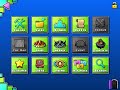 Playing every level on geometry dash expect for locked ones and the tower locked ones.check descript