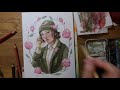 Girl in a Hat - Little Illustration || Time-Lapse