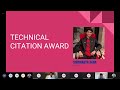 Departmental Address on receiving Technical Citation Award