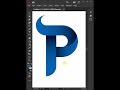 Gradient Letter P Logo Design in Illustrator | Adobe Illustrator CC 2023 #shorts #youtubeshorts