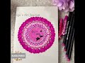 Easy Mandala art step-by-step for beginners | A pink flower Mandala art