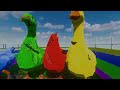 Cars vs Multicolored Ducks | Teardown