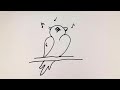 How to Draw Bird from Numbers 22 Very Easy