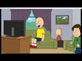 Caillou watches South Park/grounded