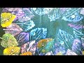 Easy acrylic painting | depth overlapping 1 painting purple | Mauve leaves | creative satisfying art