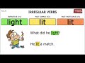 English irregular verbs - practise 120 irregular verbs in Past Simple with sentences and pictures