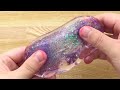 Satisfying Slime Coloring with Makeup! Mixing 3 Glitter Lipsticks into Clear Slime!