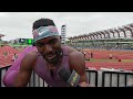 Kenny Bednarek rallies from awkward start to claim Prefontaine 200m (with interview) | NBC Sports