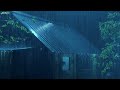 99% of YOU will Fall Asleep Fast | Strong Rain & Mighty Thunder on the Roof of Forest House at Night