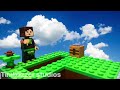 Lego Minecraft stop motion Skyblock logic (with music)￼￼