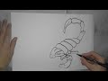طريقة رسم عقرب بالخطوات ..شاهد وتعلم -How to draw a scorpion by steps